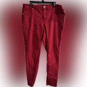 Maurices Vibrant Red Skinny Jeans